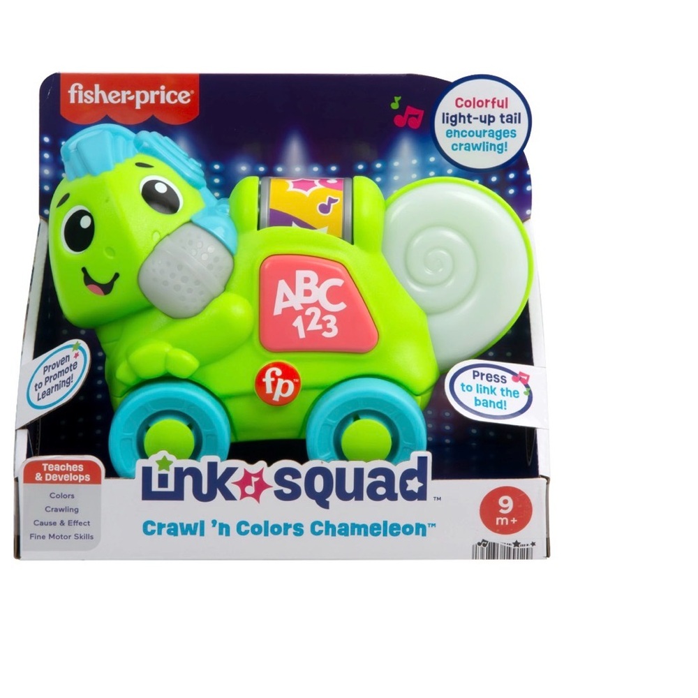 FISHER PRICE Link-Squad Crawl 'n Colors Chameleon Learning Toy. NEW